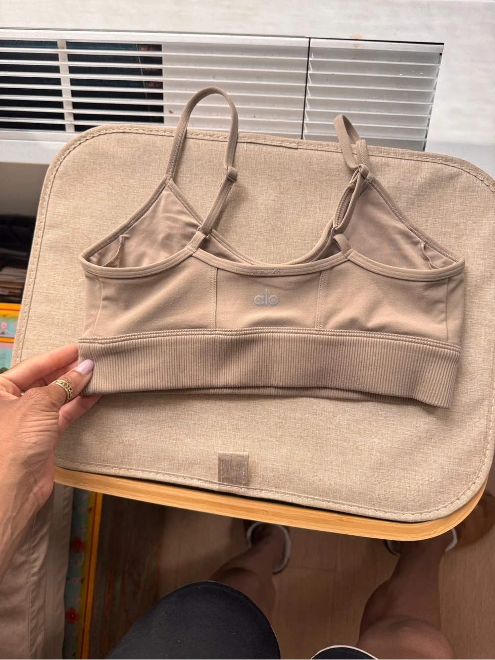 Alo Neutral Beige Seamless Bralette